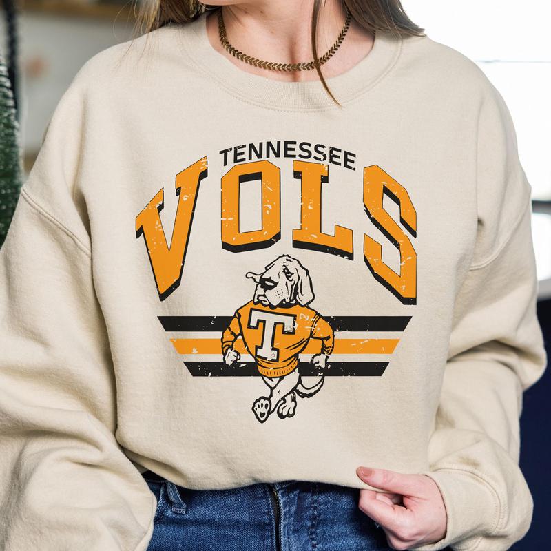 Tennessee Volunteers Vintage  Football NCAA Sweatshirt, Vintage Sweatshirt NCAA, Classic Sport Sweatshirt, Gifts For Football Fan Sport