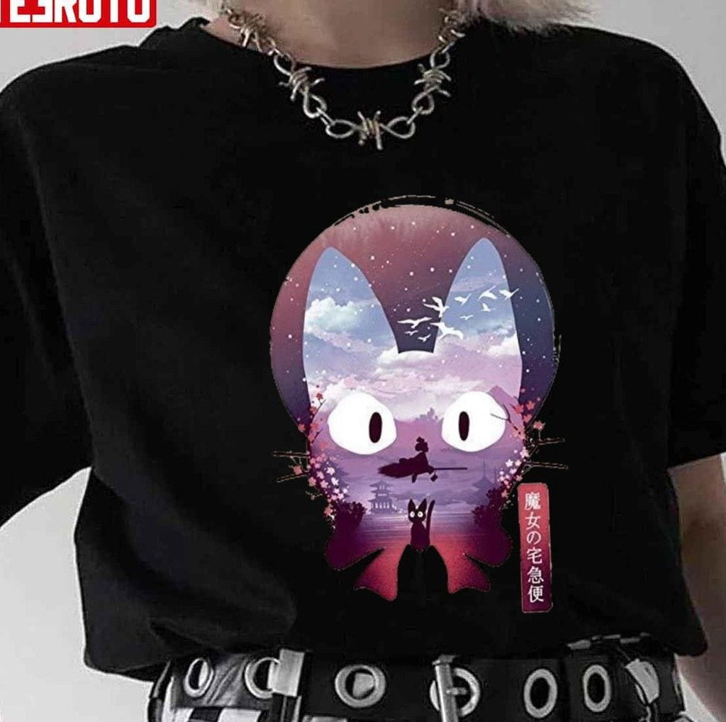 The Cat In Kiki's Delivery Service Japanese Ghibli Unisex T-shirt