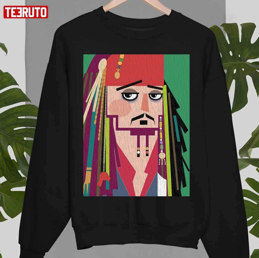 Art Face Desigual Jonny Depp Fitted Scoop Unisex T-Shirt