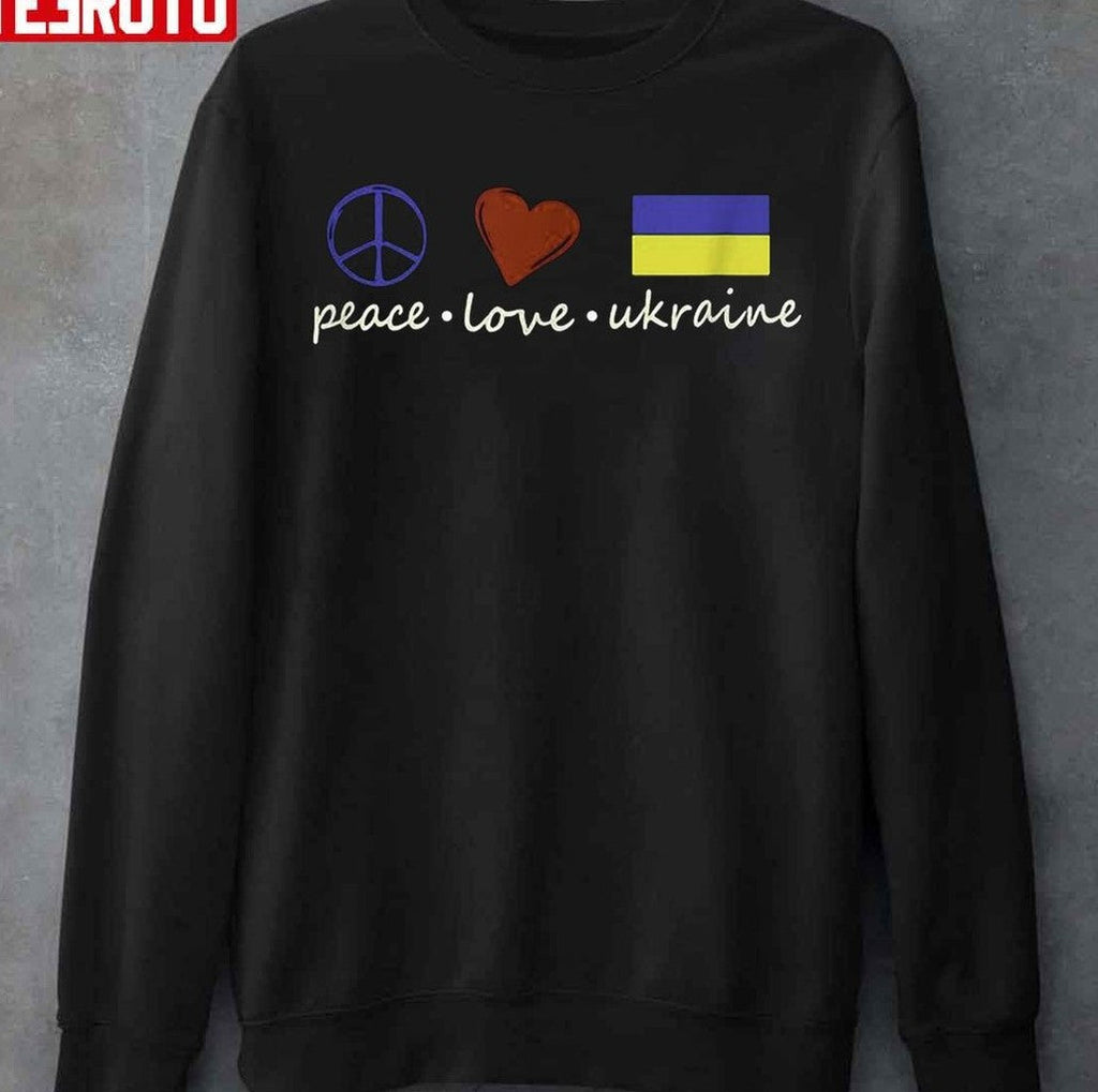 Peace Love Stand With Ukraine Unisex T-Shirt