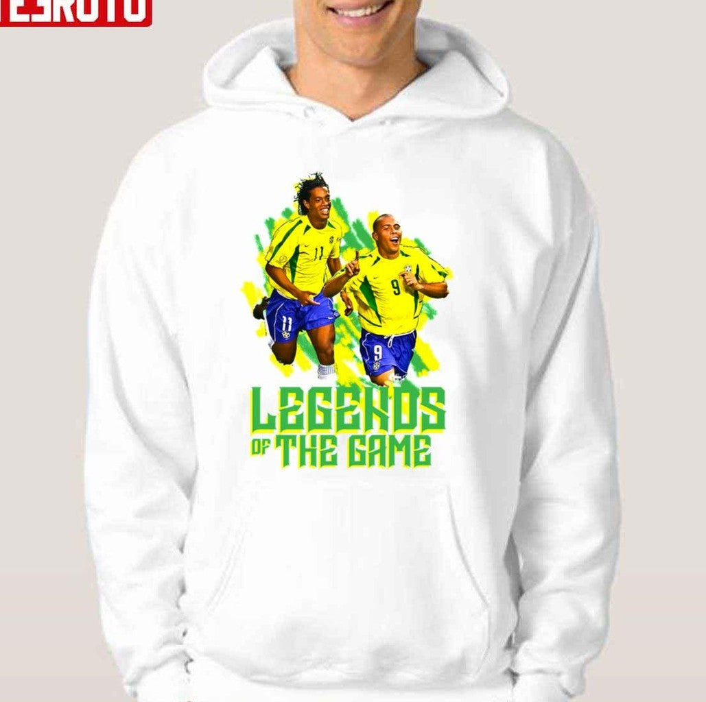 Ronaldinho And Ronaldo Brazil Football Legend Unisex Hoodie