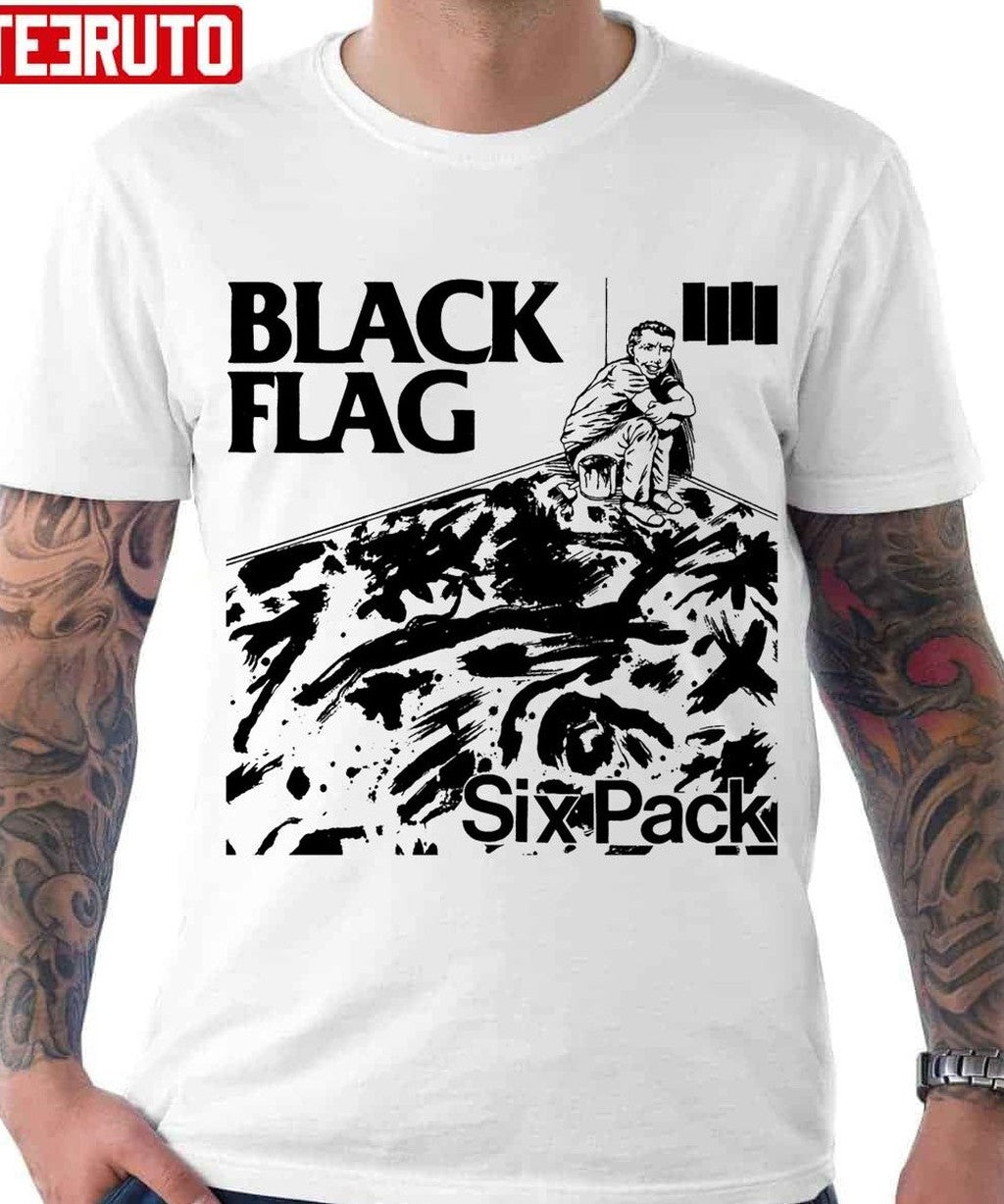 Six Pack Black Logo And Flag Unisex T-Shirt