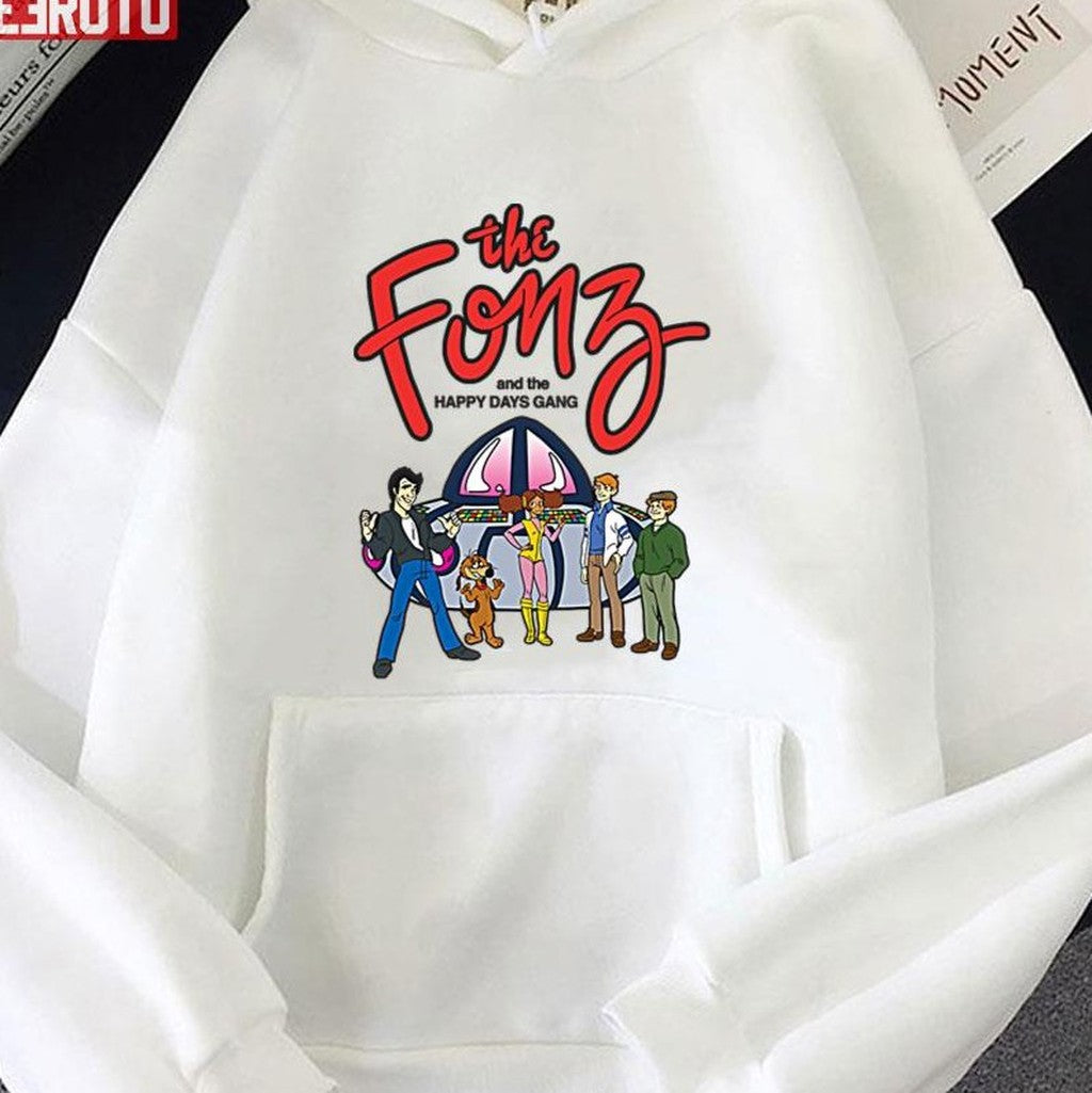 The Fonz And The Happy Days Gang Cartoon Art Unisex T-shirt