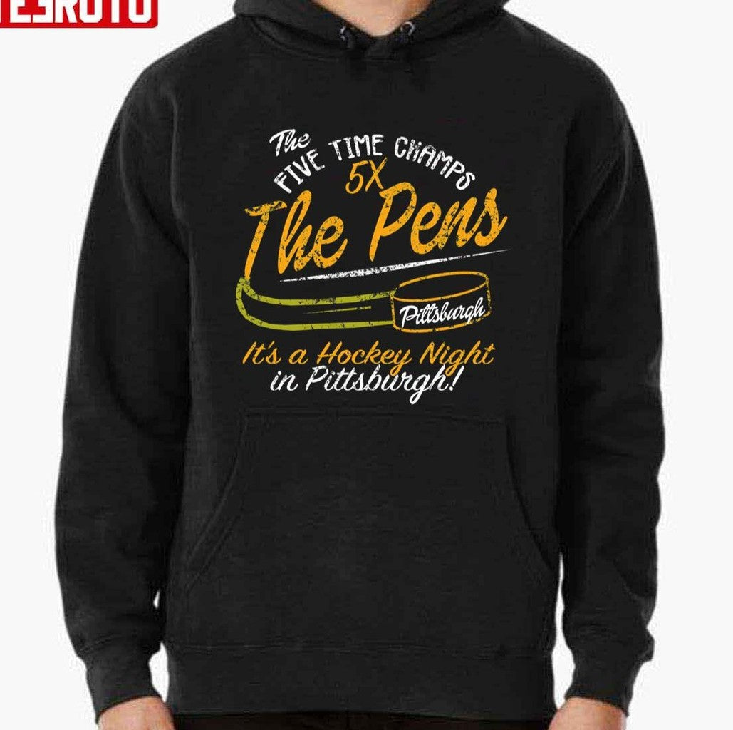 The Five Time Champs 5X The Pens Pittsburgh Penguins Hockey Unisex T-Shirt