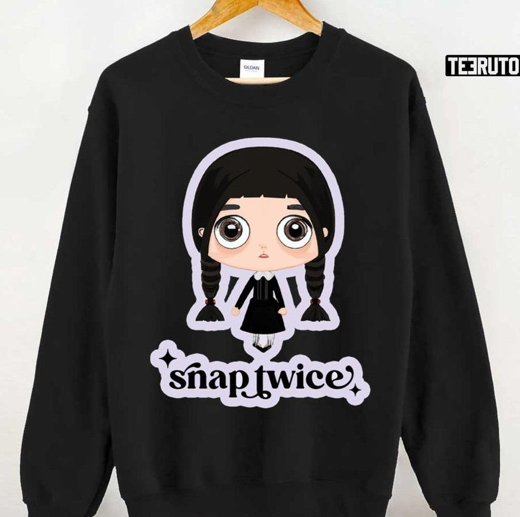 Snap Twice Wednesday Addams Cute Artwork Unisex T-Shirt