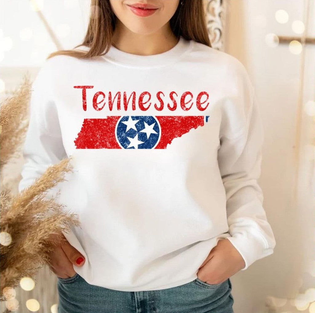 Tennessee State Flag Patriotic State Shaped Unisex T-Shirt