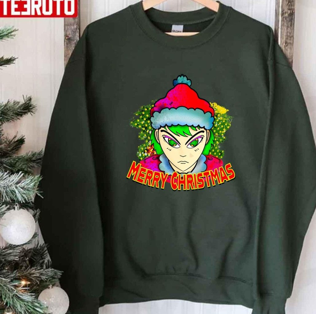 Anime Santa Digital Draw For Christmas Unisex Sweatshirt