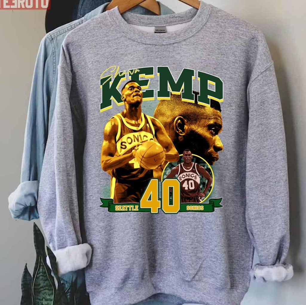 Shawn Kemp The Reignman Bootleg Rap Style Vintage Retro 80s 90s Sweatshirt
