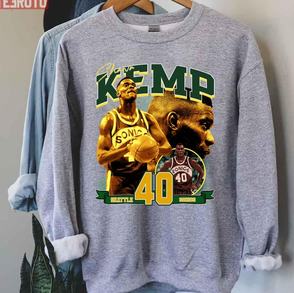 Shawn Kemp The Reignman Bootleg Rap Style Vintage Retro 80s 90s Sweatshirt