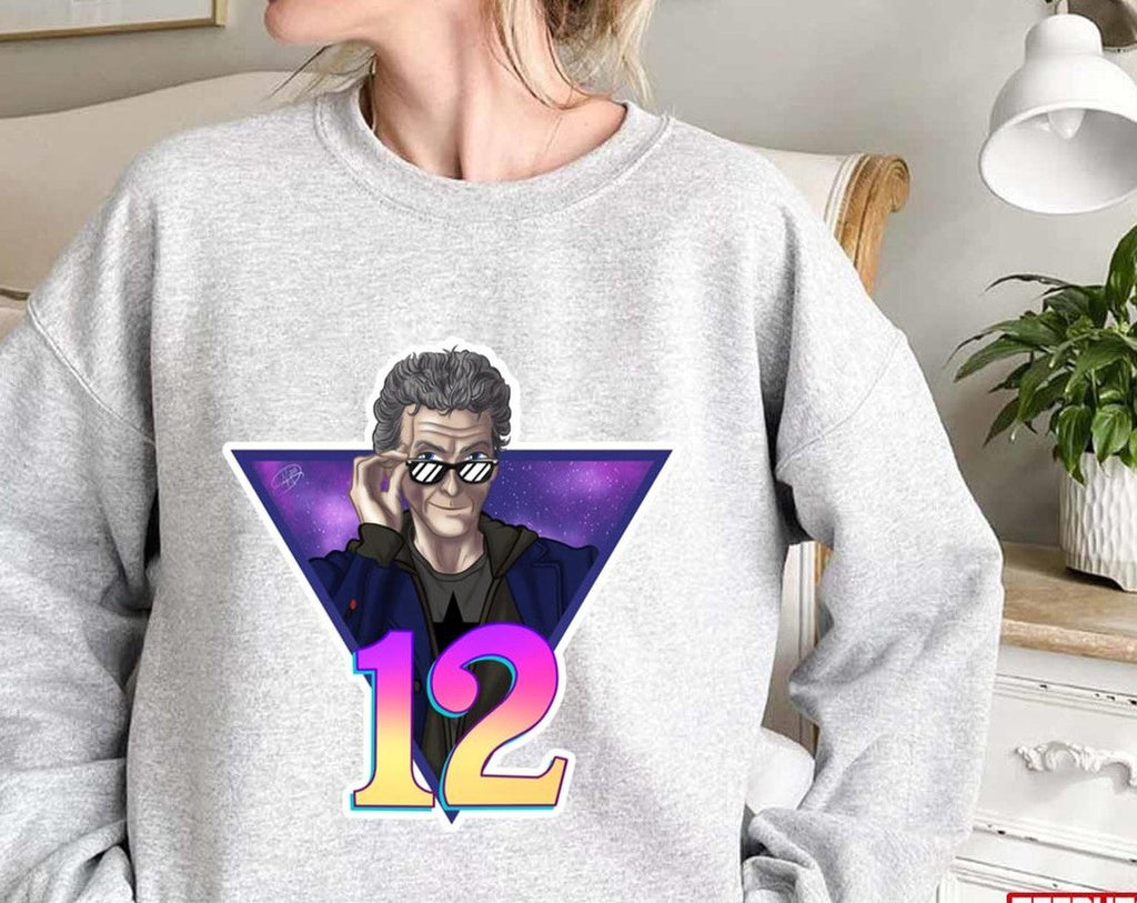Retro Doctor Who 12th Doctor Art Unisex Sweatshirt
