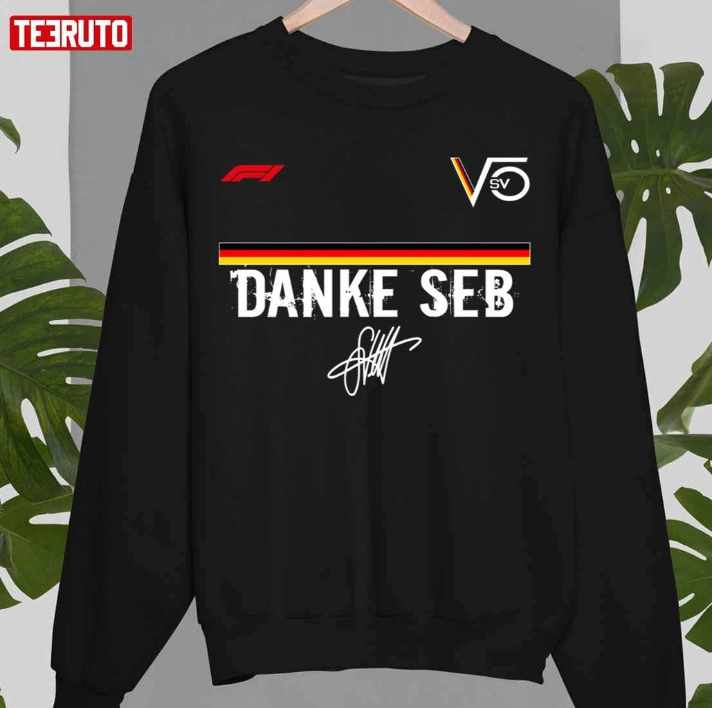 Best Danke Seb F1 V5 Sv Sebastian Vettel Formula 1 Unisex Sweatshirt