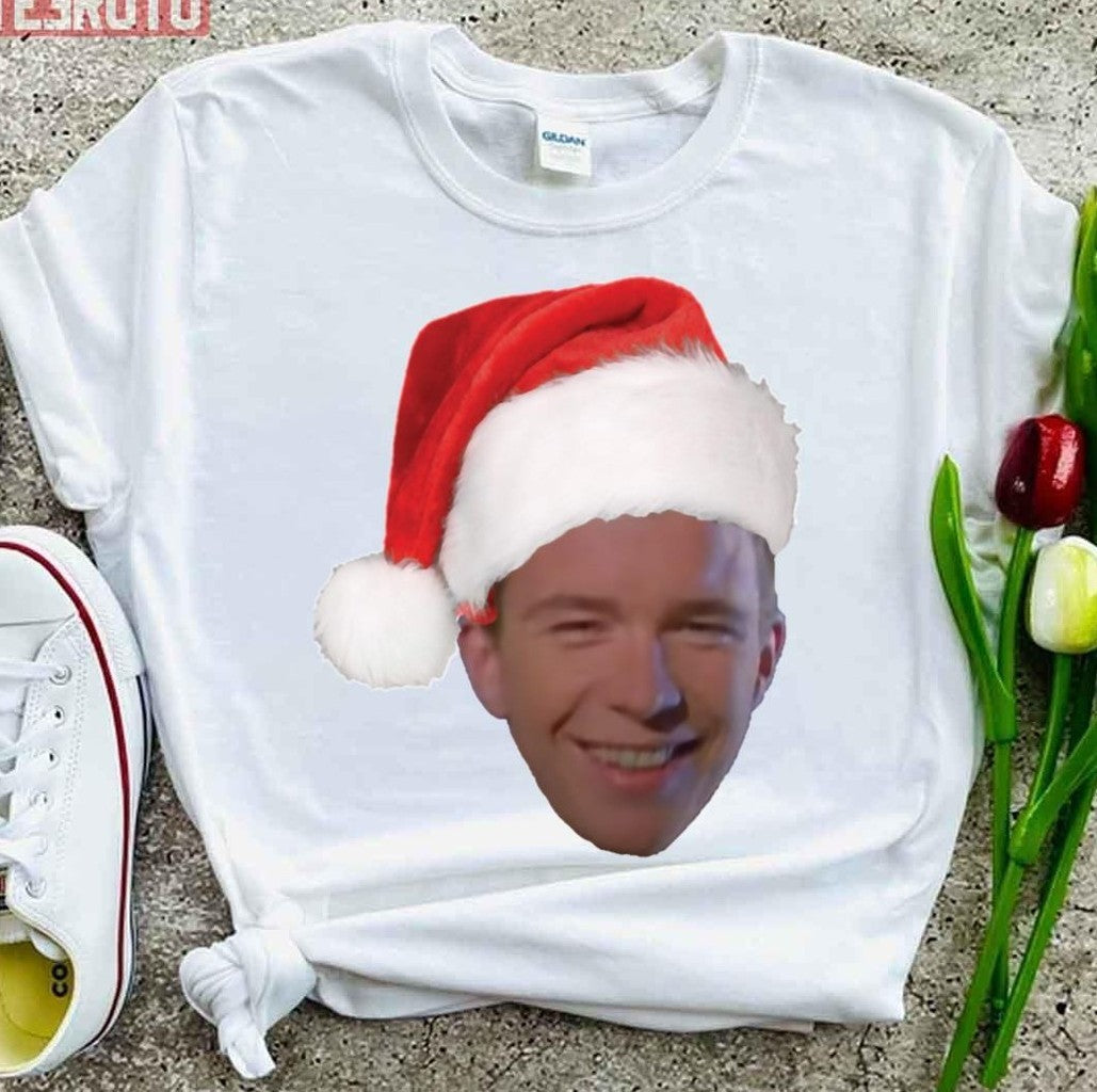 Santa Rick Astley Christmas Unisex T-Shirt