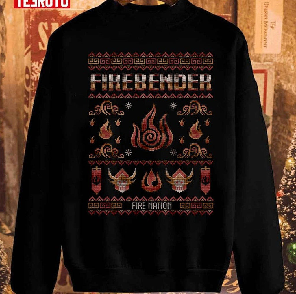 Avatar Firebending Iroh Christmas Zuko Fire Avatar Last Airbender Unisex Sweatshirt