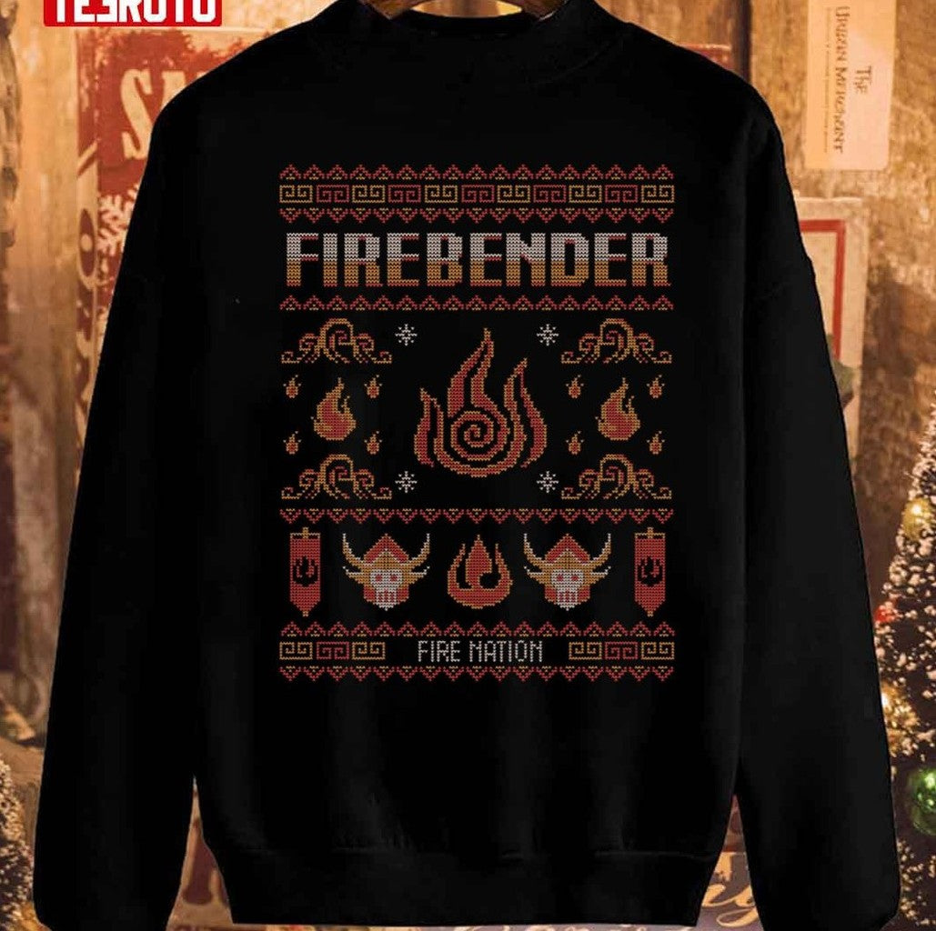 Avatar Firebending Iroh Christmas Zuko Fire Avatar Last Airbender Unisex Sweatshirt