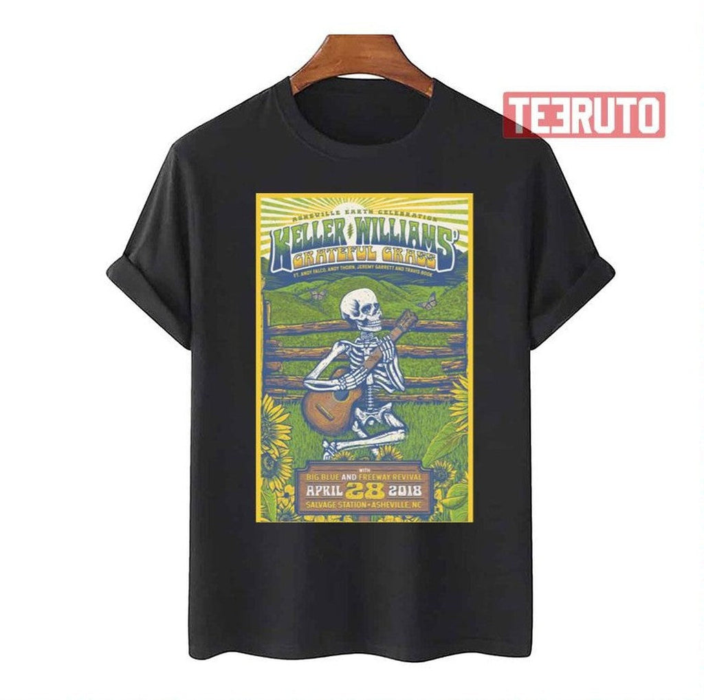 Art Keller Williams Grateful Grass With Big Blue And Freeway Revival Unisex T-Shirt