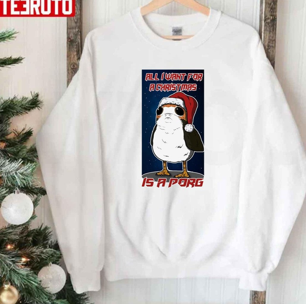 Porg Fan Made Christmas &amp; Prints Unisex Sweatshirt