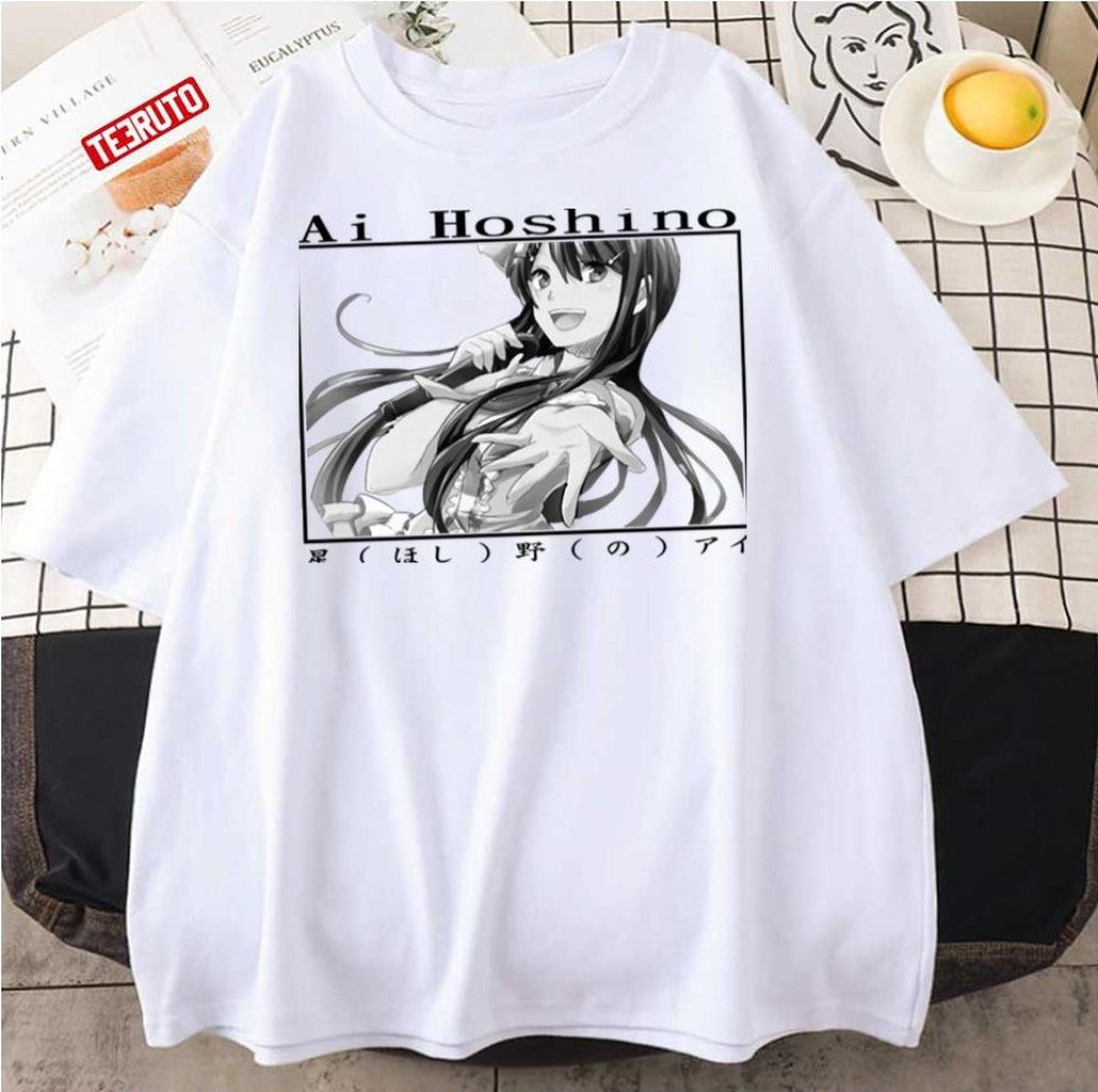 Black And White Art Ai Hoshino Oshi No Ko Unisex T-Shirt