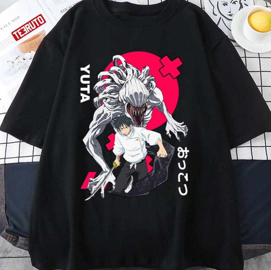 Best Art Of Yuta Okkotsu With Cursed Rika Jujutsu Kaisen 0 The Movie Japanese Text Unisex T-Shirt