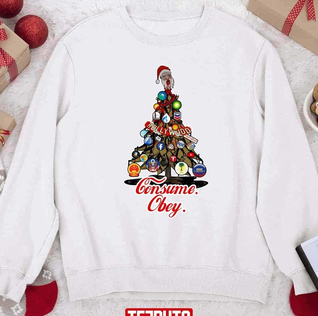 Anticapitalist Christmas Tree Unisex Sweatshirt