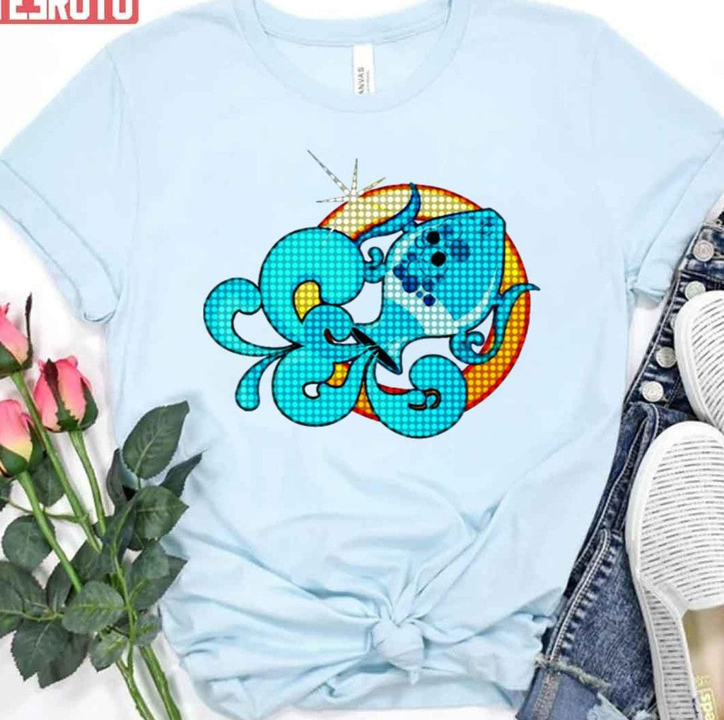 Pixel Art Zodiac Sign Aquarius Design Premium Unisex T-Shirt