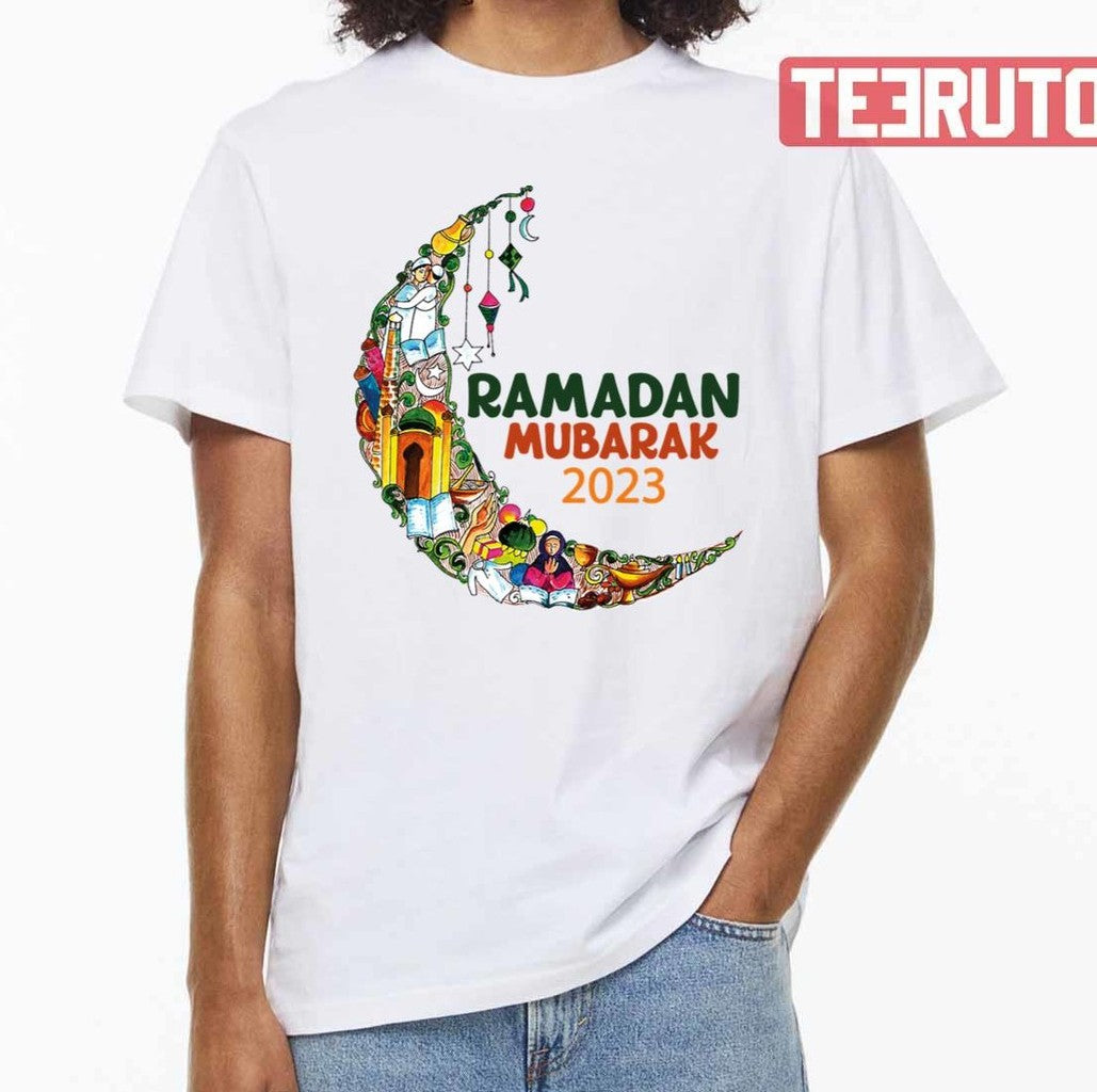 Moon Ramadan Mubarak 2023 Unisex T-shirt