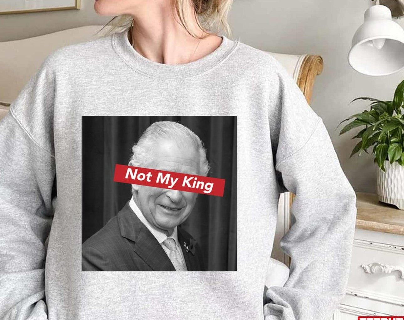 Not My King Charles III Abolish The Monarchy Unisex Sweatshirt