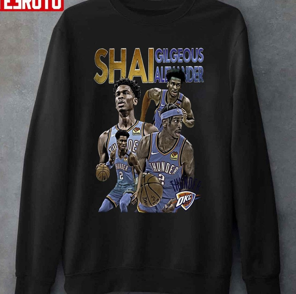 Shai Gilgeous NBA Vintage Graphic Basketball Player Unisex T-Shirt