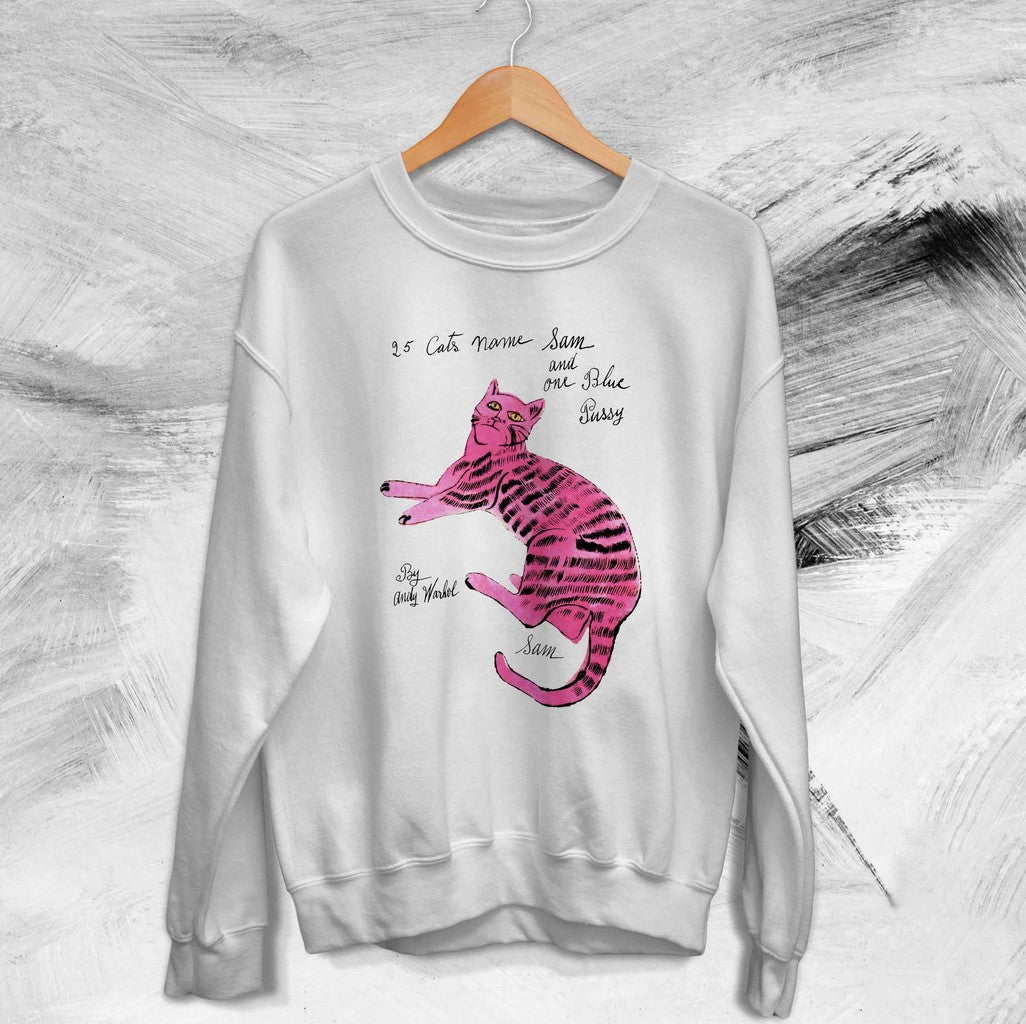Pink Colored Cat Vintage 25 Cats Name Sam And One Blue Pussy Andy Warhol Unisex T-Shirt