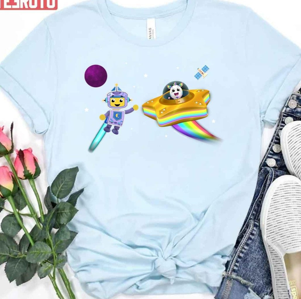 Robot Space Adventure Movie Charlie's Colorforms City Unisex T-Shirt