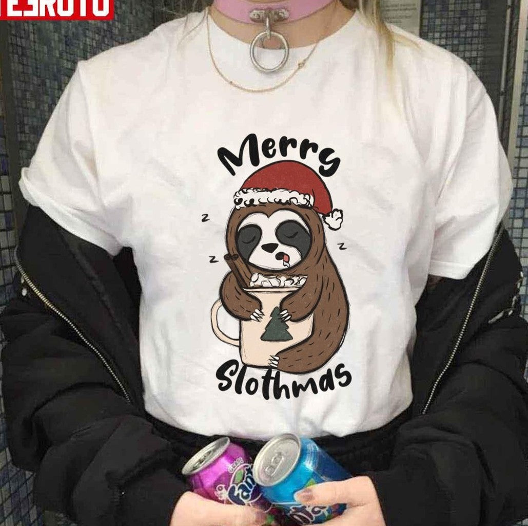 Sloth Merry Slothmas Unisex Sweatshirt