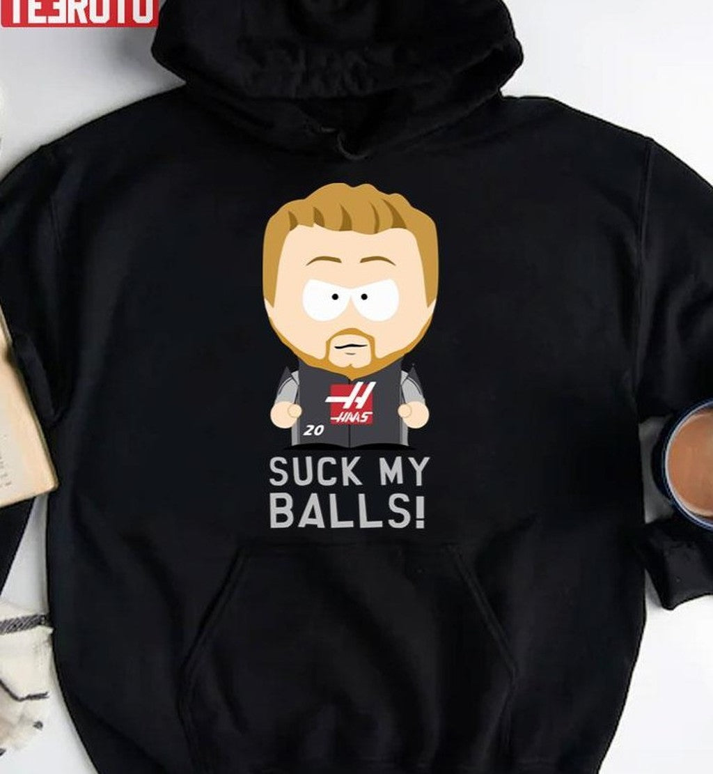 Suck My Balls Kevin Magnussen Funny Chibi F1 Racing Unisex Hoodie