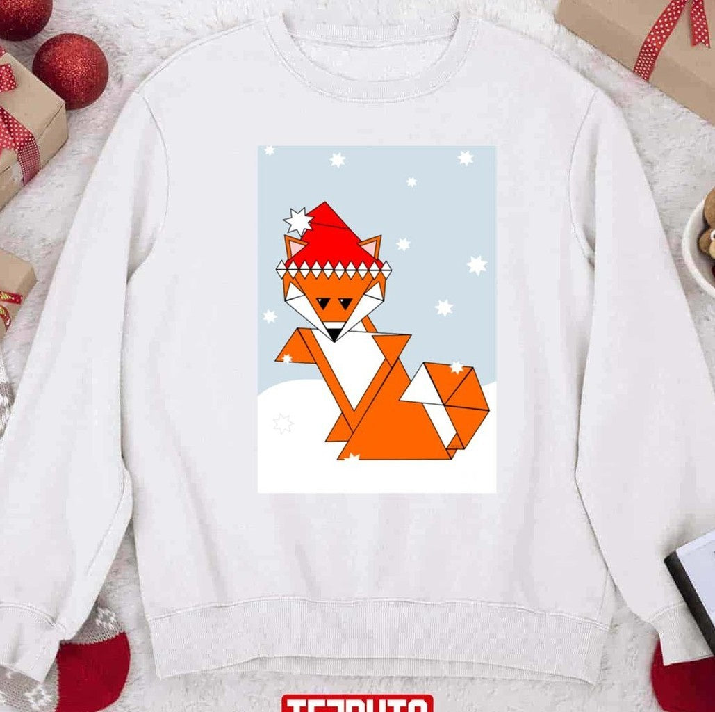 Snow Fox Christmas Unisex Sweatshirt
