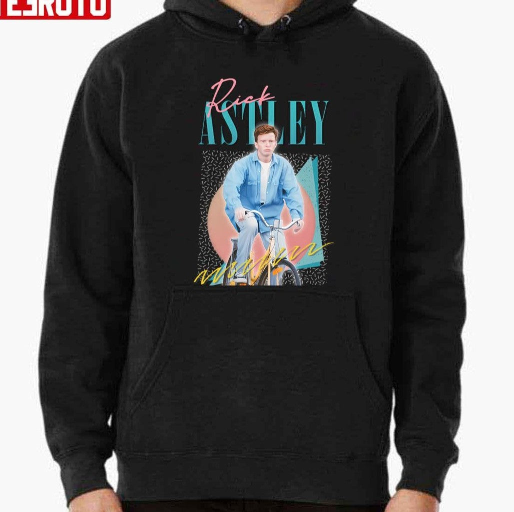 80s Vibin' Cyclin' Aesthetic Rick Astley Unisex T-Shirt