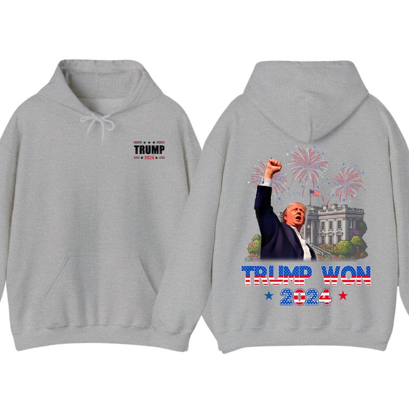 Trummmp Won 2024 Hoodie, t_shirt, President 47th Of White House Donald Trummp unisex