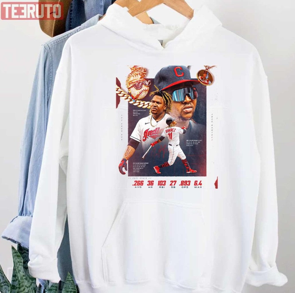 Baseball Design José Ramírez Cleveland Guardians Unisex Hoodie