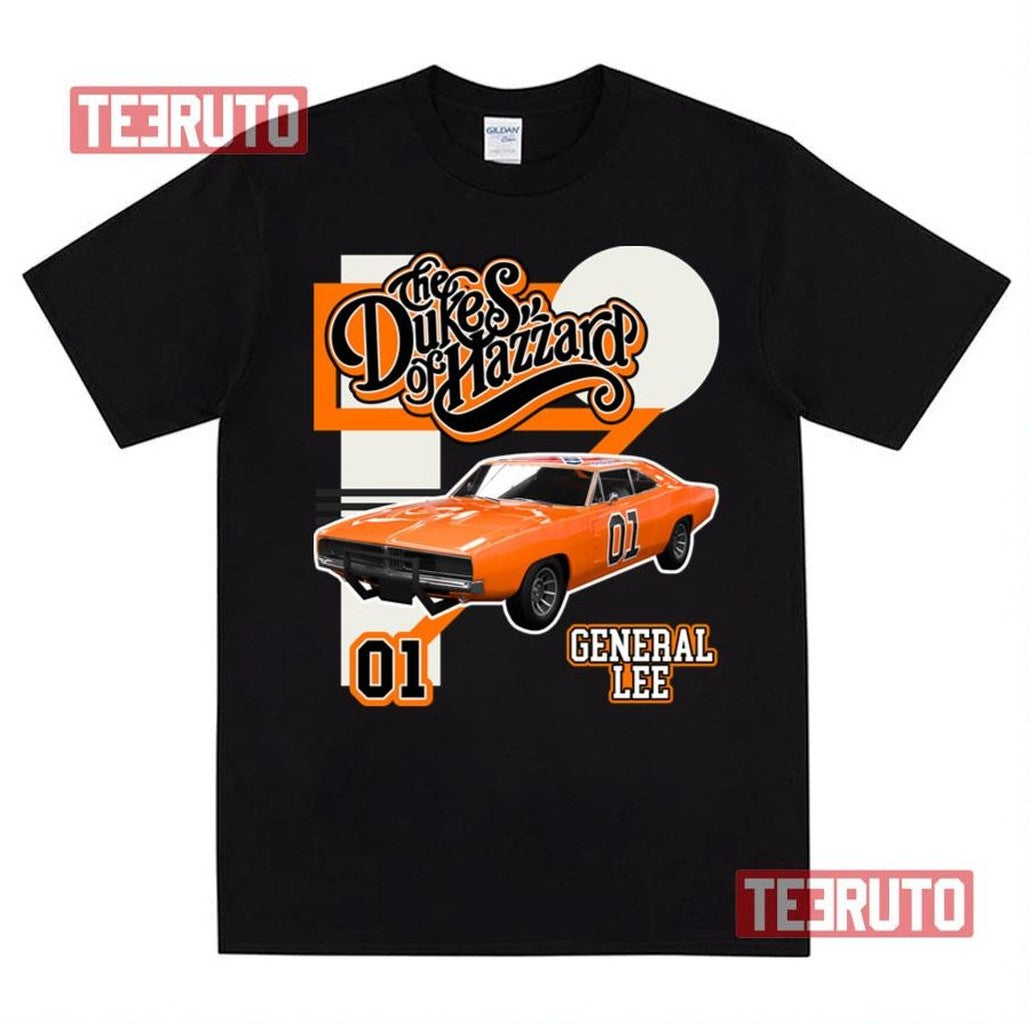 Retro Style General Lee Hazzard Racing Design Dukes Of Hazzard Unisex T-Shirt