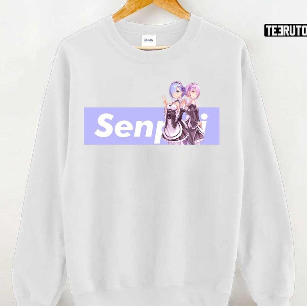 Senpai Rezero Rem And Ram Unisex T-Shirt