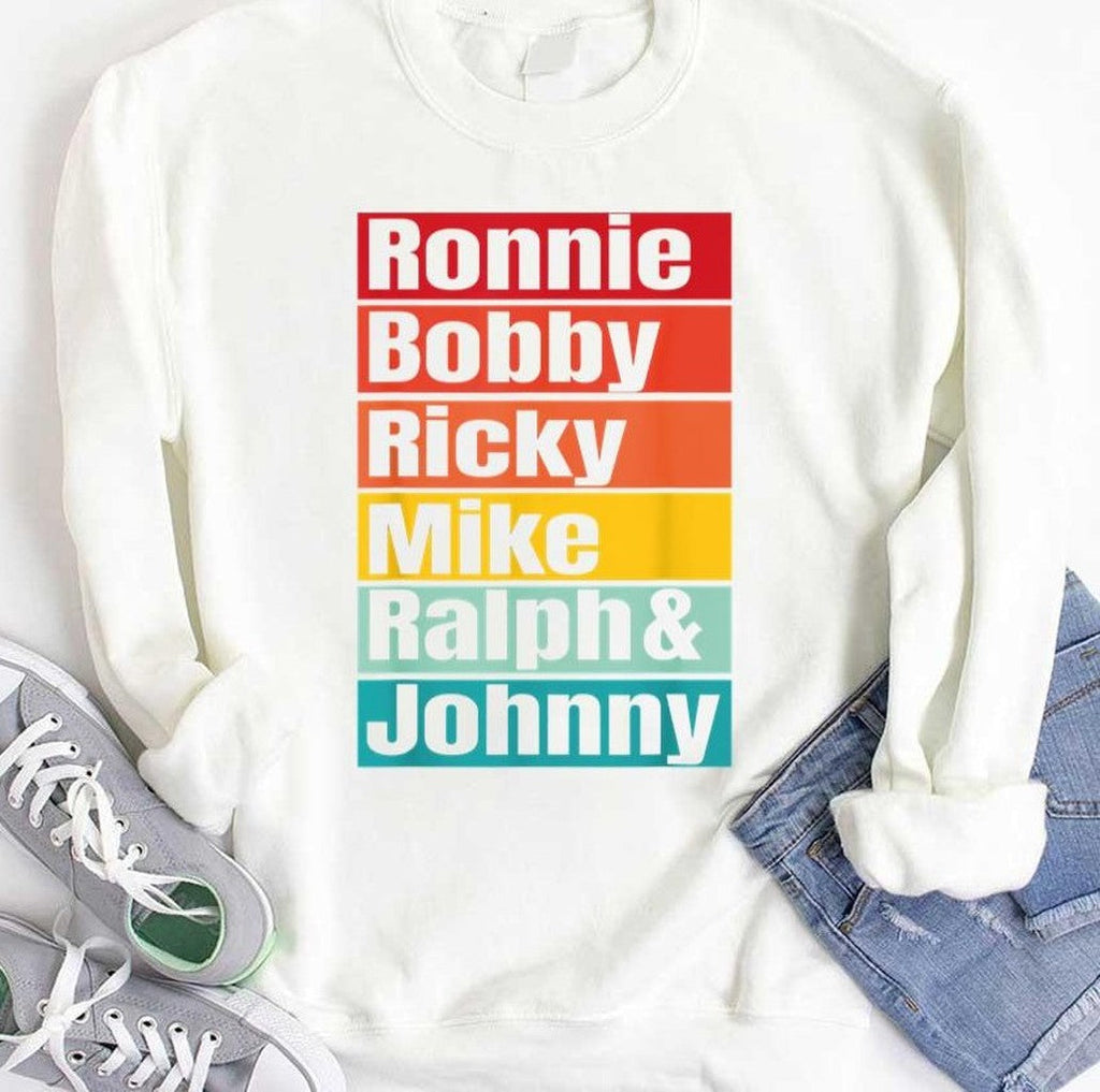 Ronnie Bobby Ricky Mike Ralph And Johnny Vintage Unisex T-Shirt
