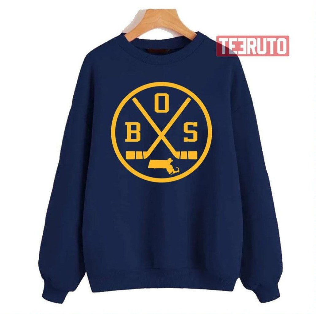 Retro Boston Hockey Emblem Vintage Bos Boston Bruins Unisex Sweatshirt