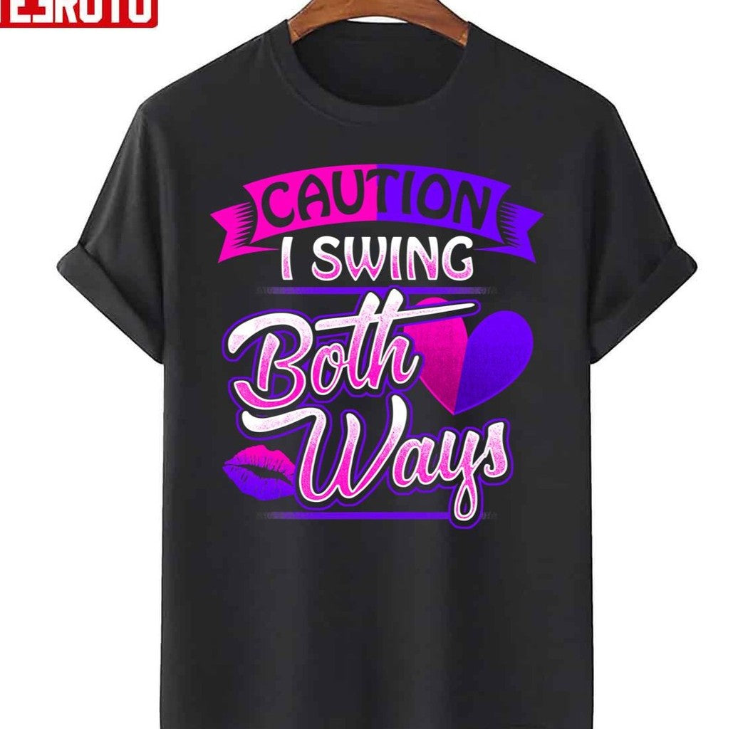 Bisexual Pride Bi Lgbt I Swing Both Ways Lgbtq Unisex T-Shirt