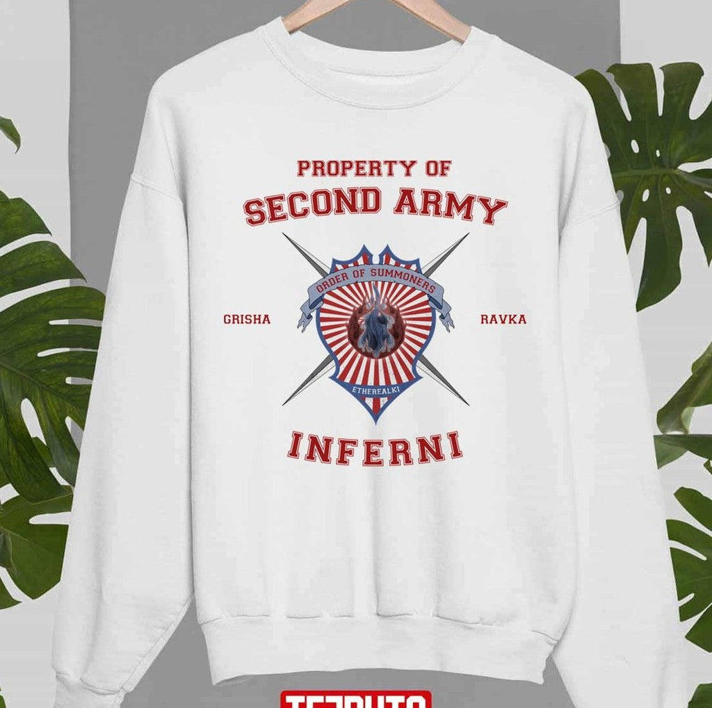 Property Of Second Army Inferni Shadow and Bone Unisex Sweatshirt
