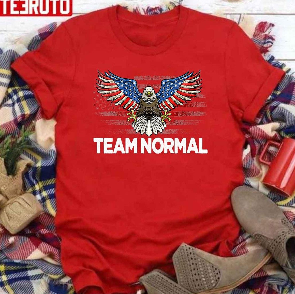 Team Normal Eagle America Flag Unisex T-Shirt