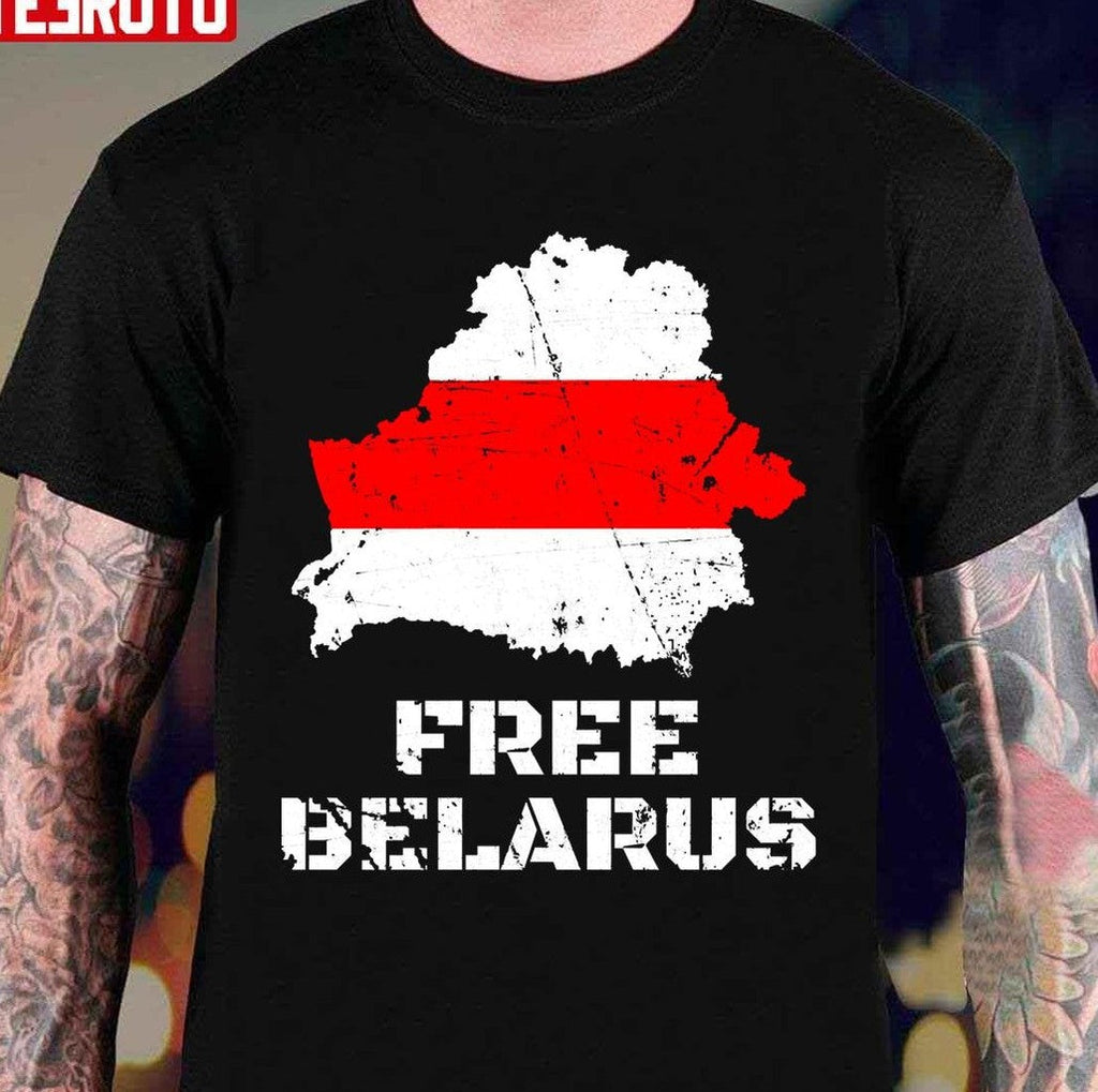 Belarus Flag Map Belarus Free Belarusian Unisex T-Shirt