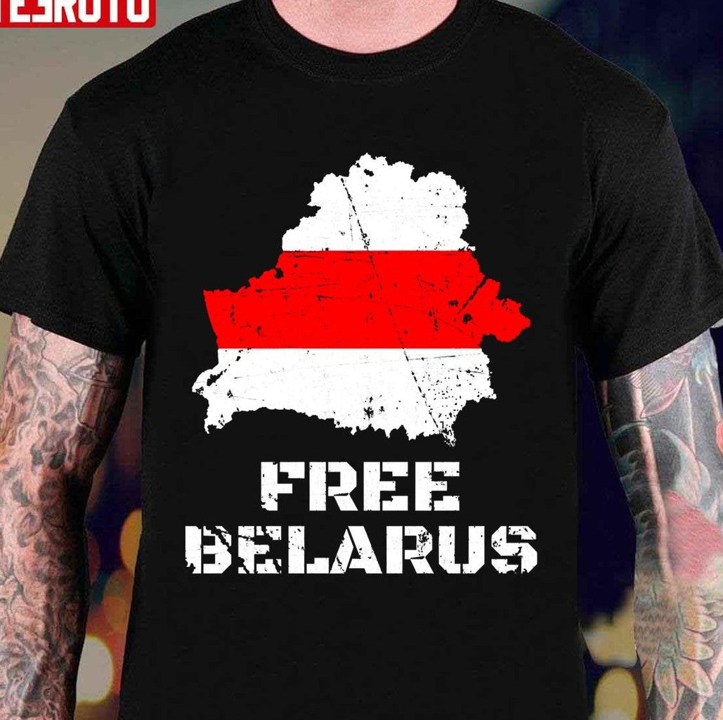 Belarus Flag Map Belarus Free Belarusian Unisex T-Shirt