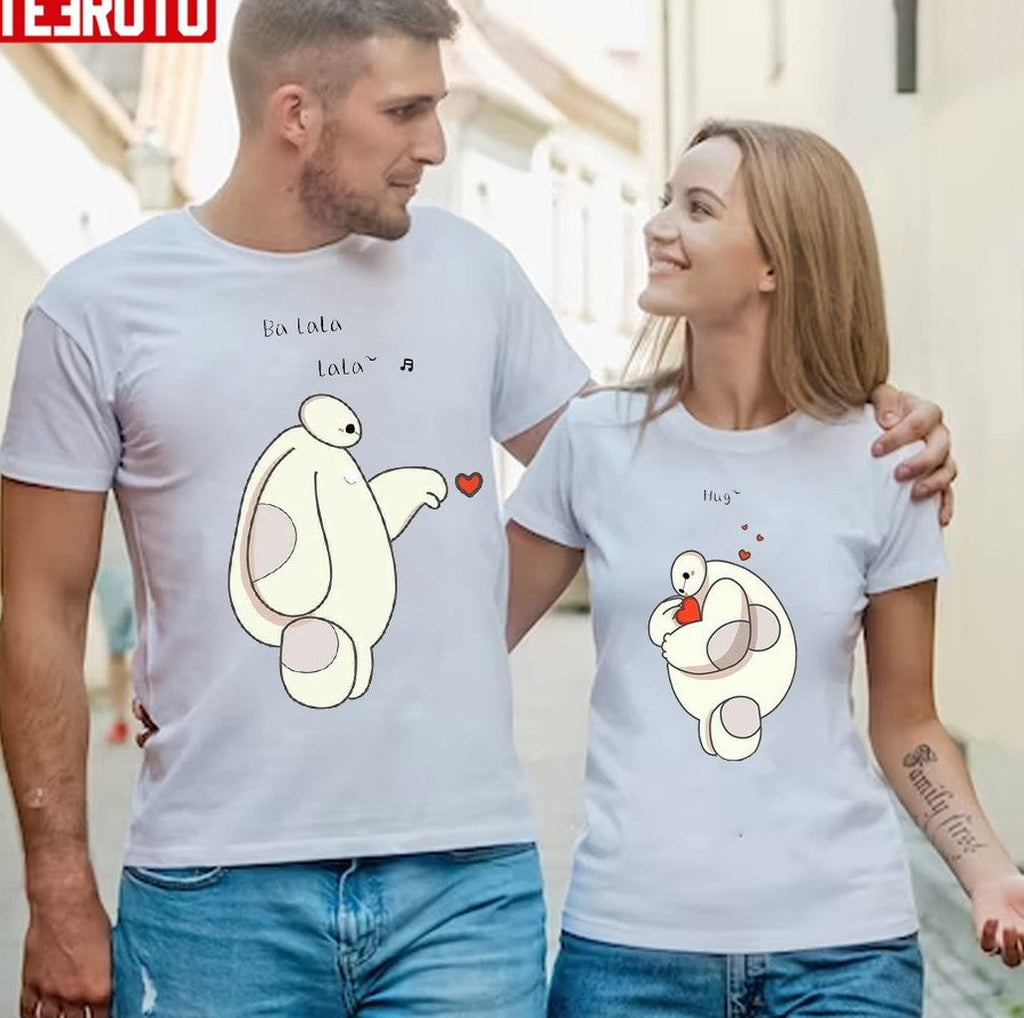Baymax The Big Hero Couple Design Valentine's Day Unisex T-Shirt