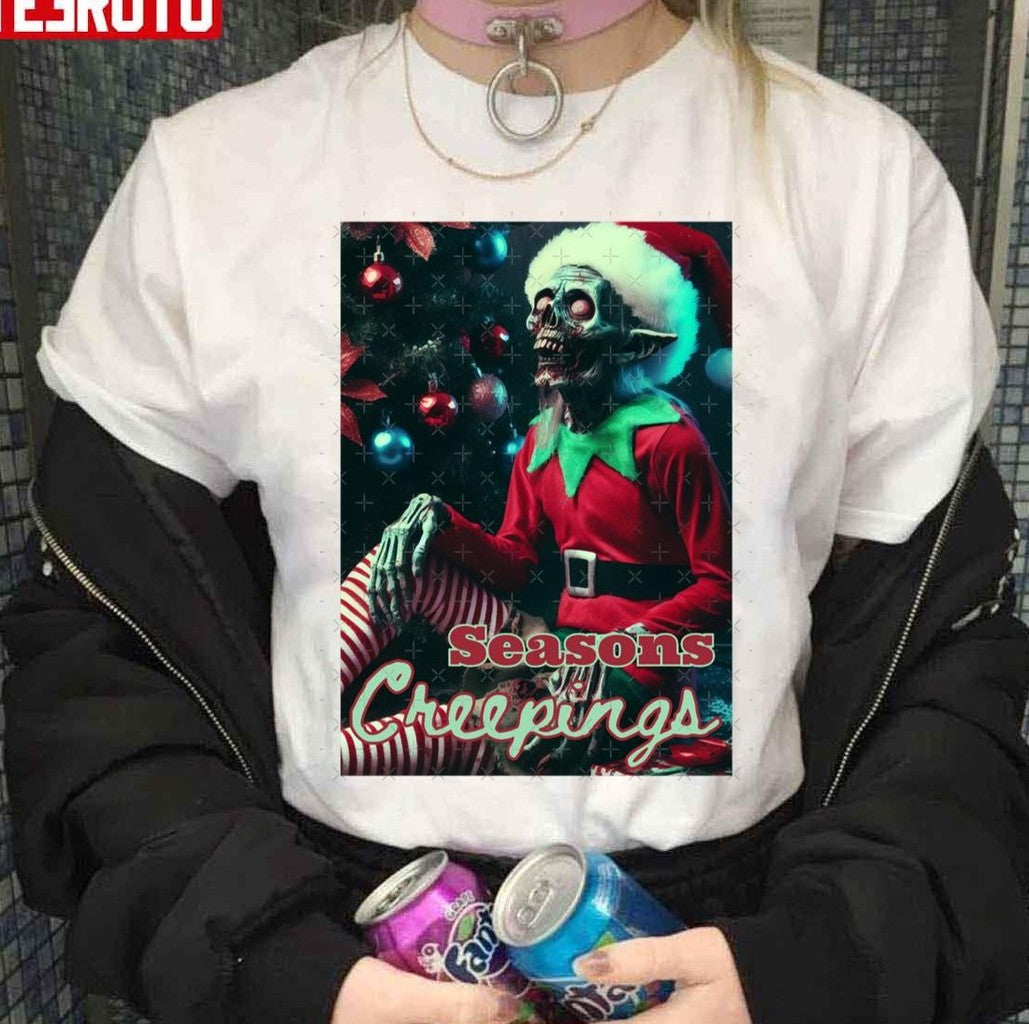 Seasons Creepings Christmas Zombie Elf Unisex Sweatshirt