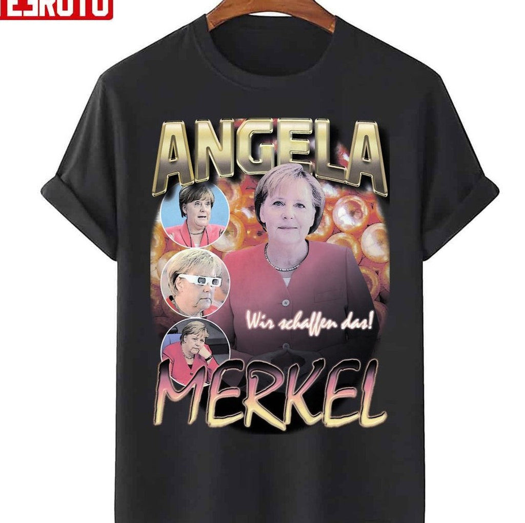 Angela Merkel Vintage Bootleg 90s Unisex T-Shirt