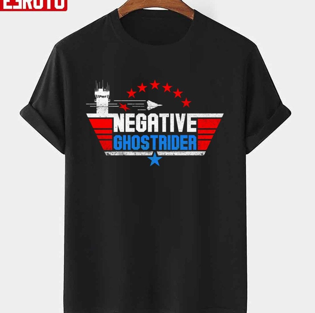 Negative Ghost Rider Top Gun Maverick Logo Unisex T-Shirt