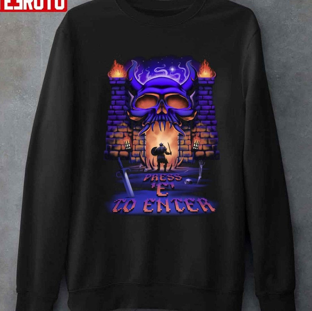 Press E To Enter Video Game Unisex T-Shirt