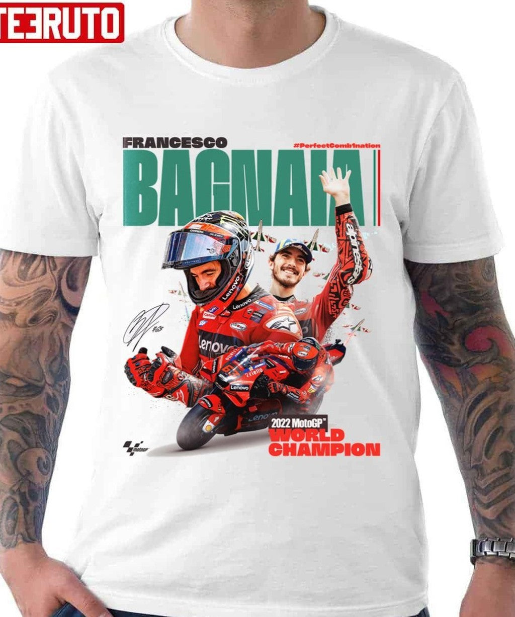 2022 Motogp World Champion Francesco Bagnaia Signature Unisex Hoodie
